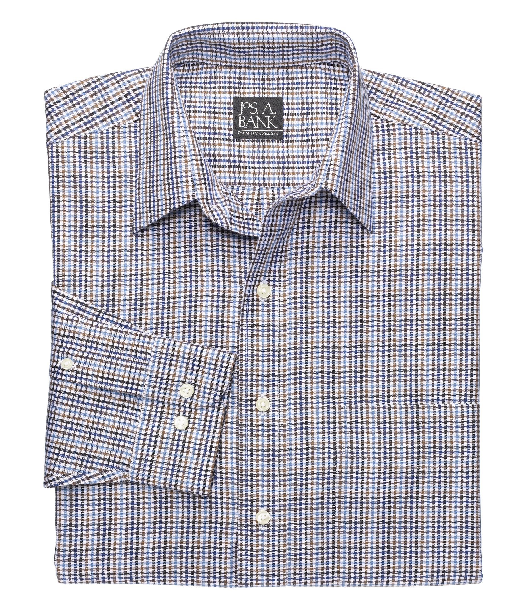 Long Sleeve Traveler Poplin Point Collar Standard Fit
