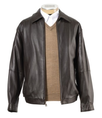 JoS. A. Bank New Lambskin Bomber Jacket