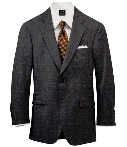 JosBank : Executive Wool 2-Button Twill Windowpane Sportcoat : Men's clothing (dress & casual) > Blazers