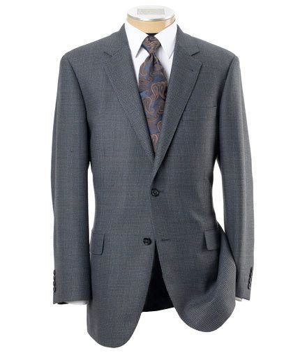 Signature 2-Button Minicheck Windowpane Sportcoat
