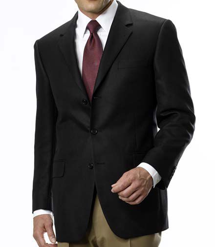 Signature Imperial Blend 3-Button Herringbone Sportcoat- Black- 2nd for $99