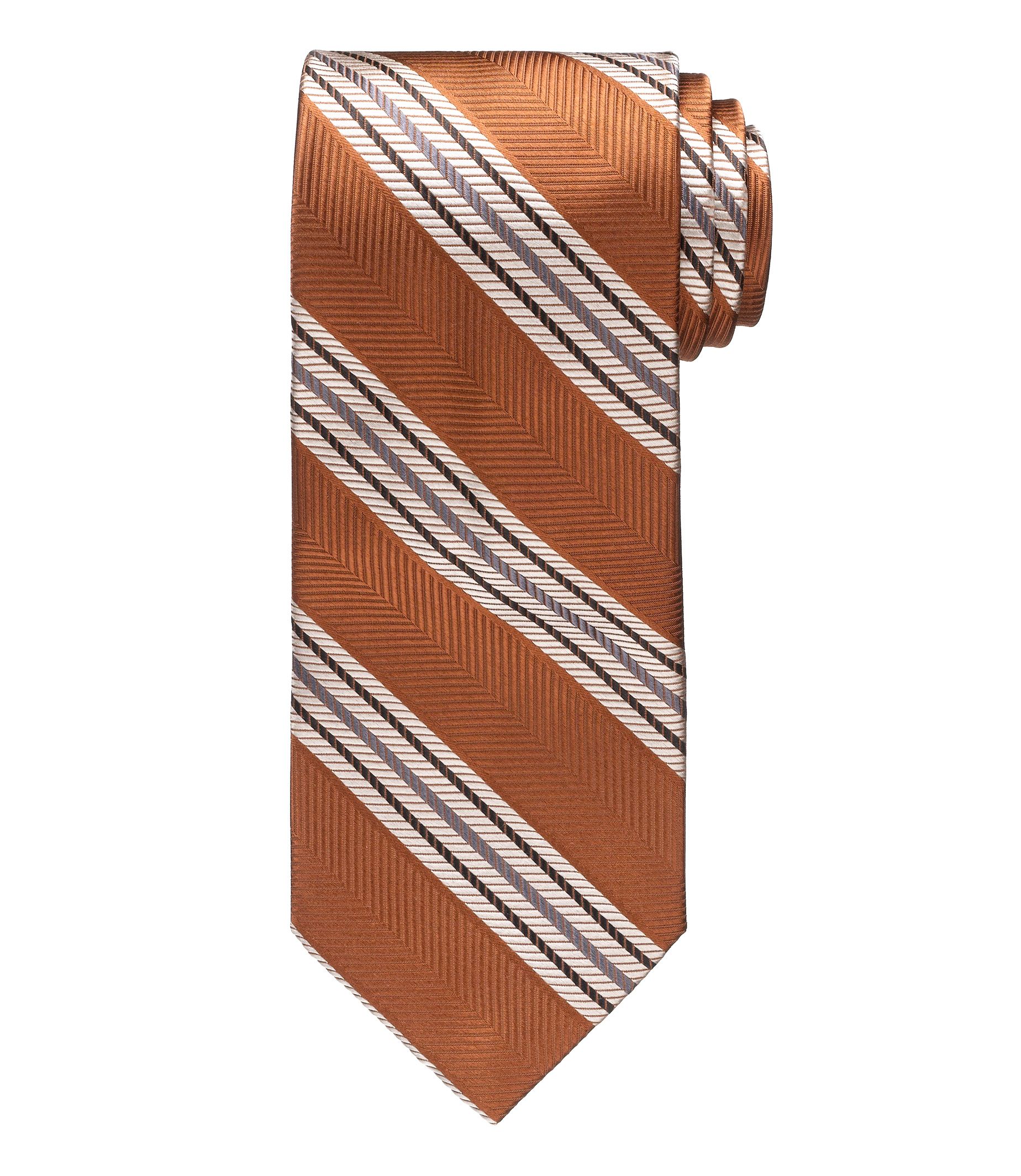 Herringbone Stripe Tie Long
