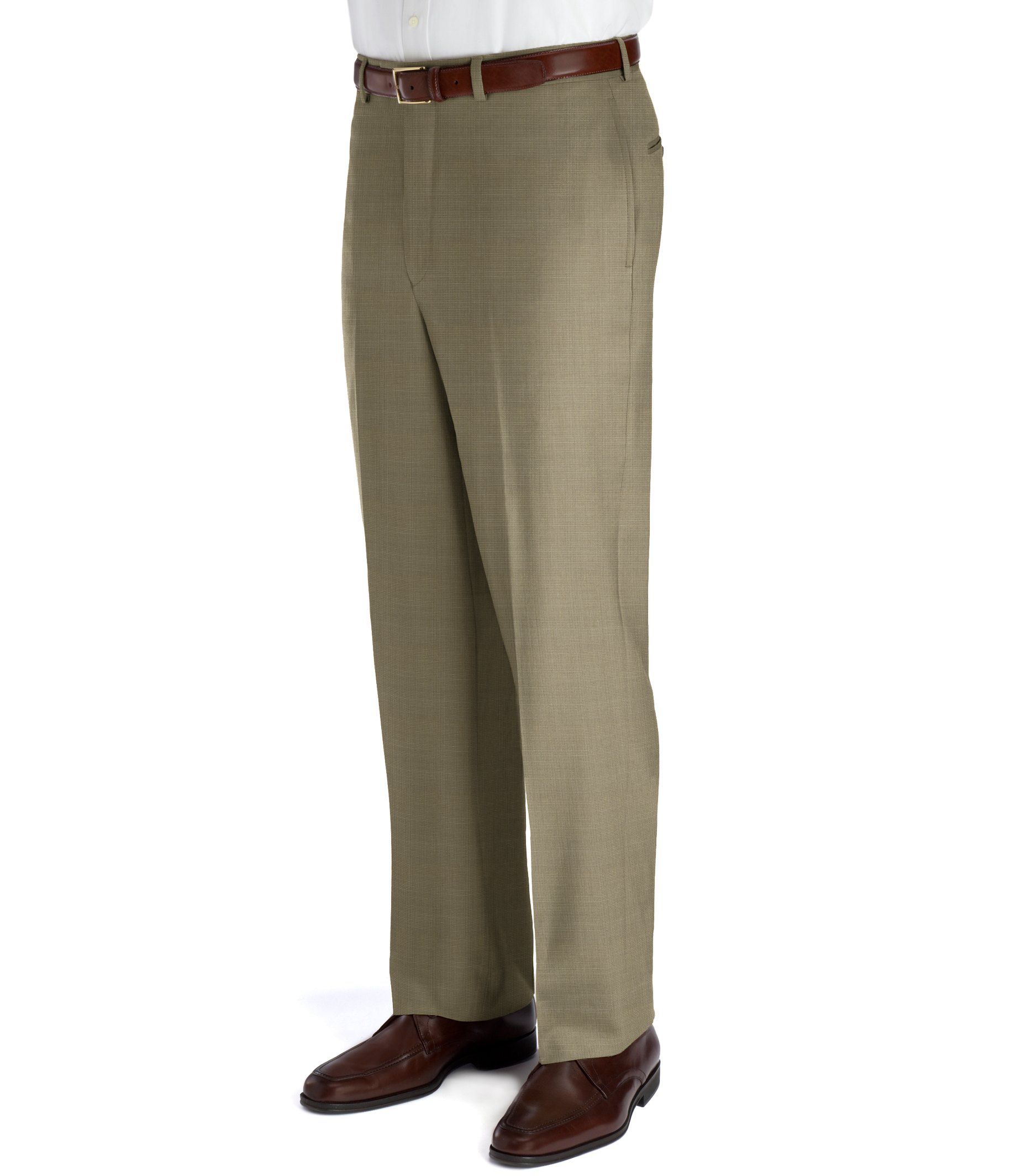 Traveler Plain Front Trousers- Dark Grey Plaid
