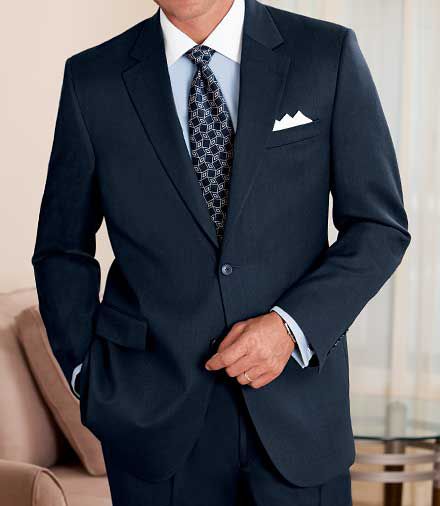 Traveler Suit Separate 2-Button Jacket-Grey Microcheck