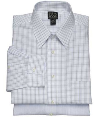 JoS. A. Bank Traveler Tailored Fit Point Collar Pa...