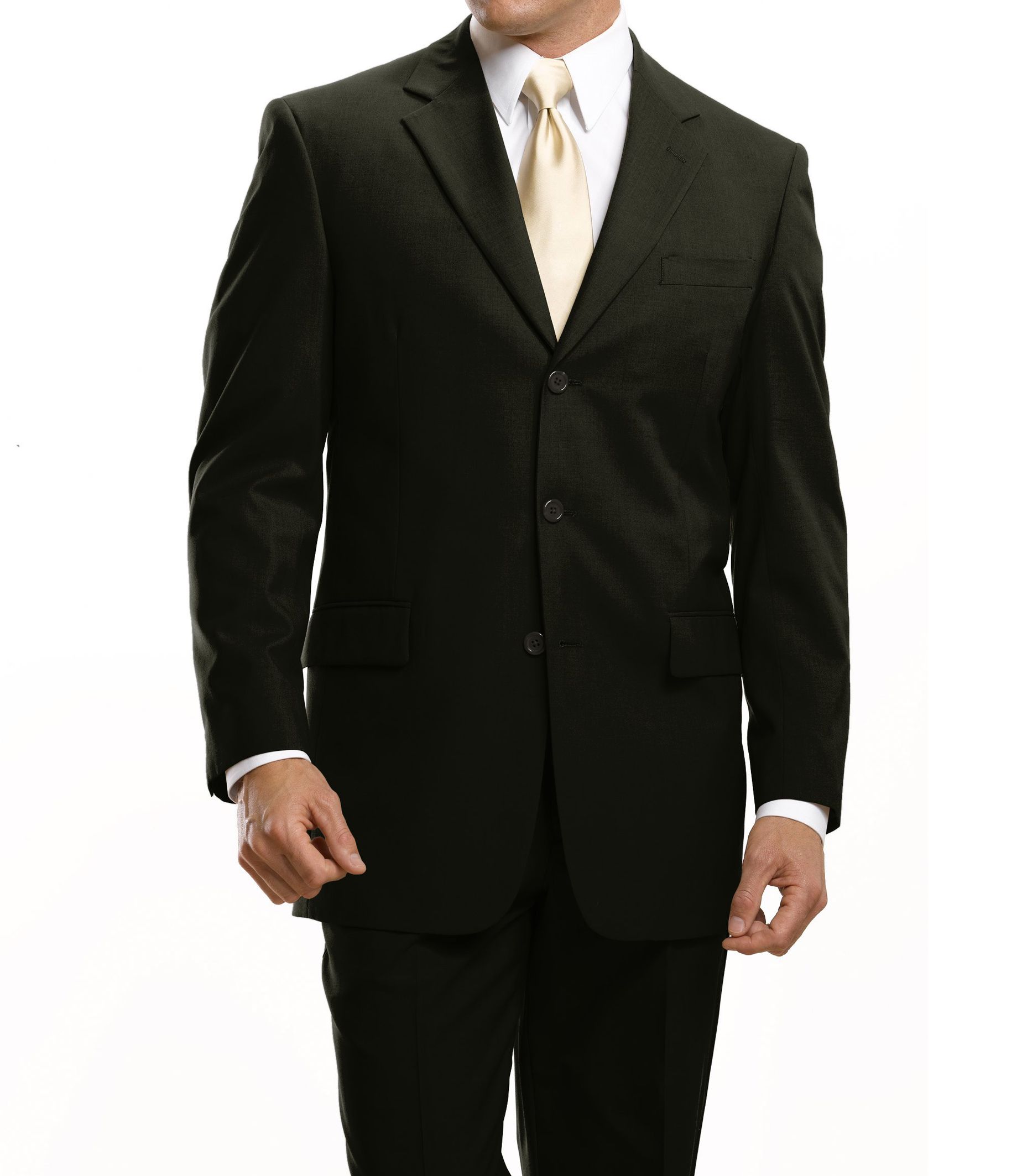 Traveler Suit Separate 3-Button Jacket- Olive
