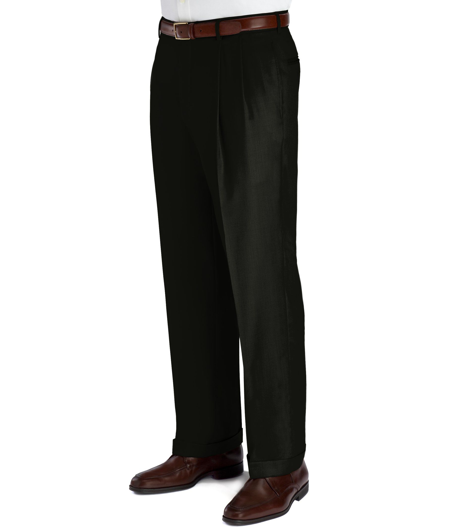 Traveler Pleated Front Trousers- Olive