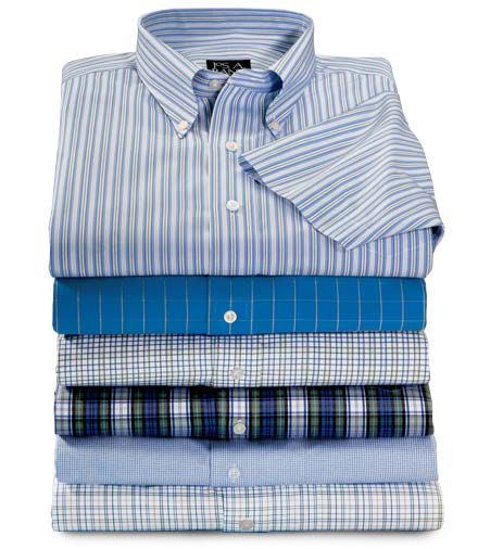 Traveler S/S Buttondown Patterned Cotton Sportshirt
