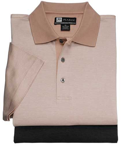 Stays Cool David Leadbetter Microfeeder Stripe Polo