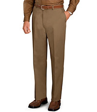Traveler Collection Tailored Fit Flat Front Twill Pants