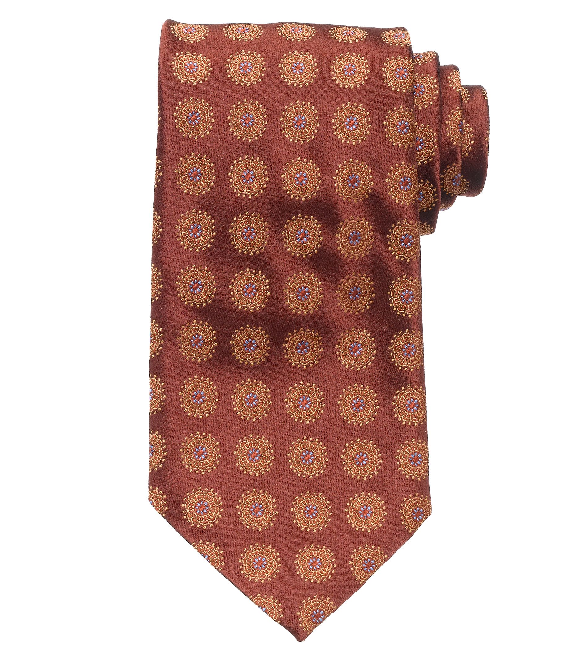 Joseph Satin Circle Medallion Tie