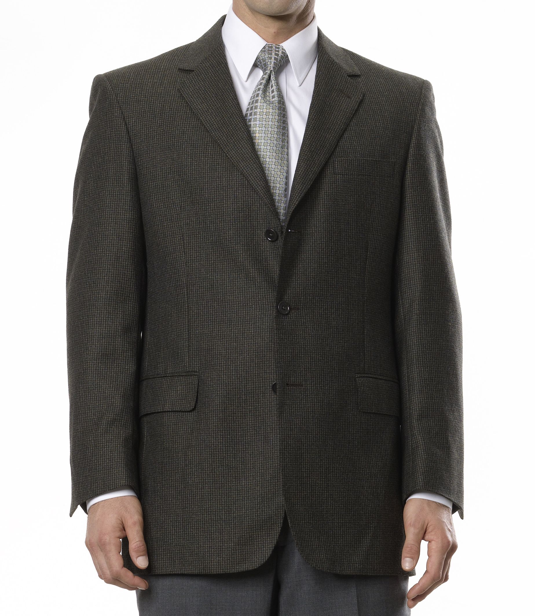 Signature Gold 3-Button Patterned Sportcoat