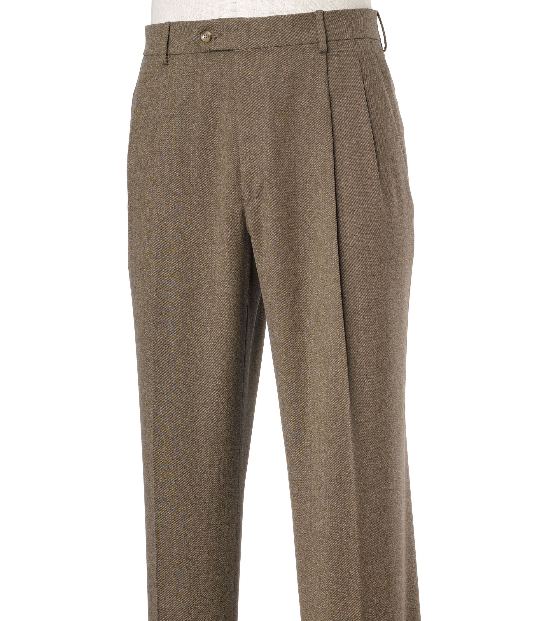 New! Traveler Cavalry Twill Pleated Tailored Fit Trousers- 2 for $219, 3rd FREE!