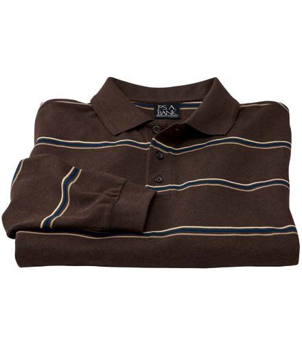 Long Sleeve Multi Striped Polo- 3 for $99
