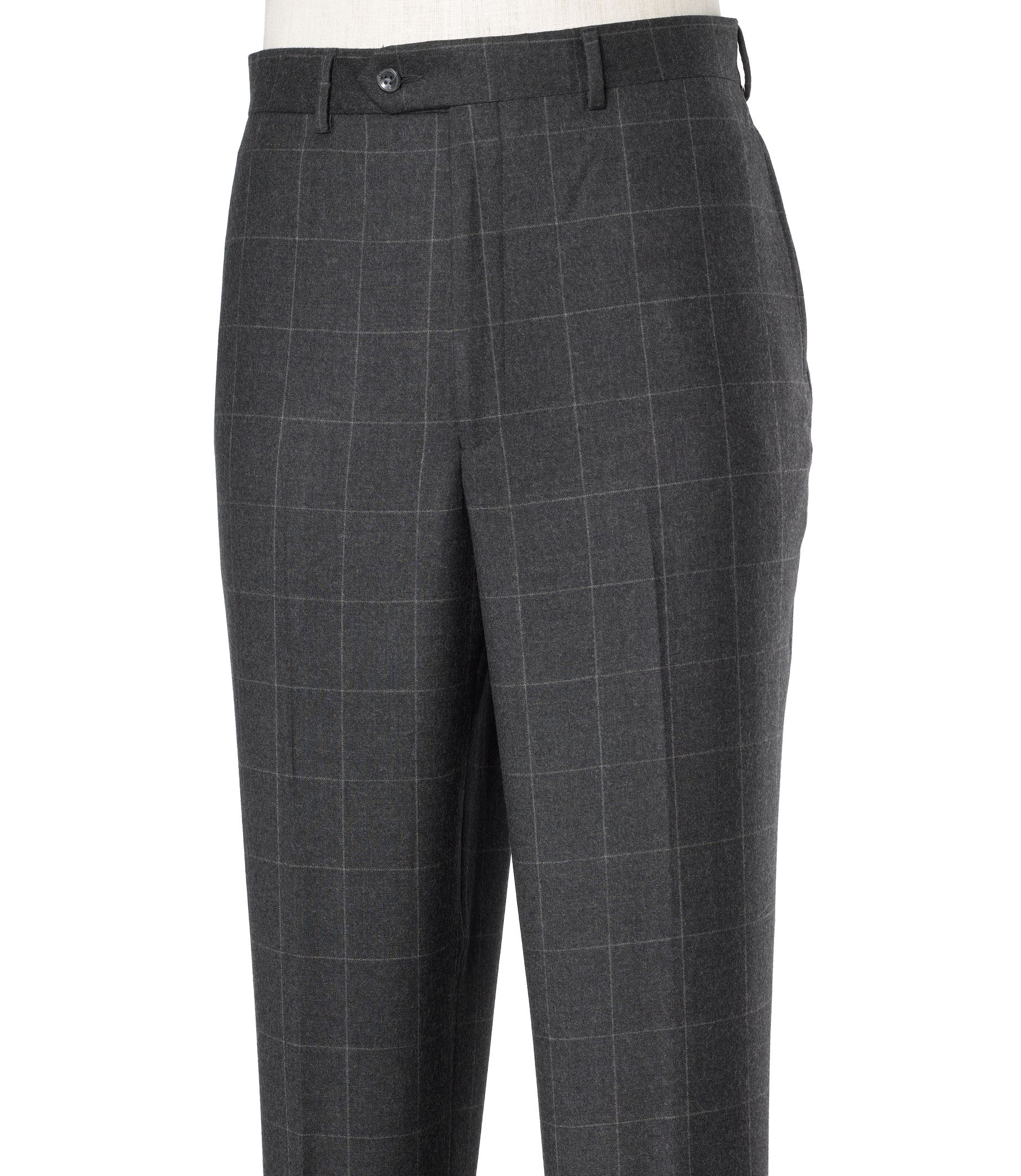 Executive Patterned Wool Milled Trousers Plain Front- 2 for $199, 3rd FREE!