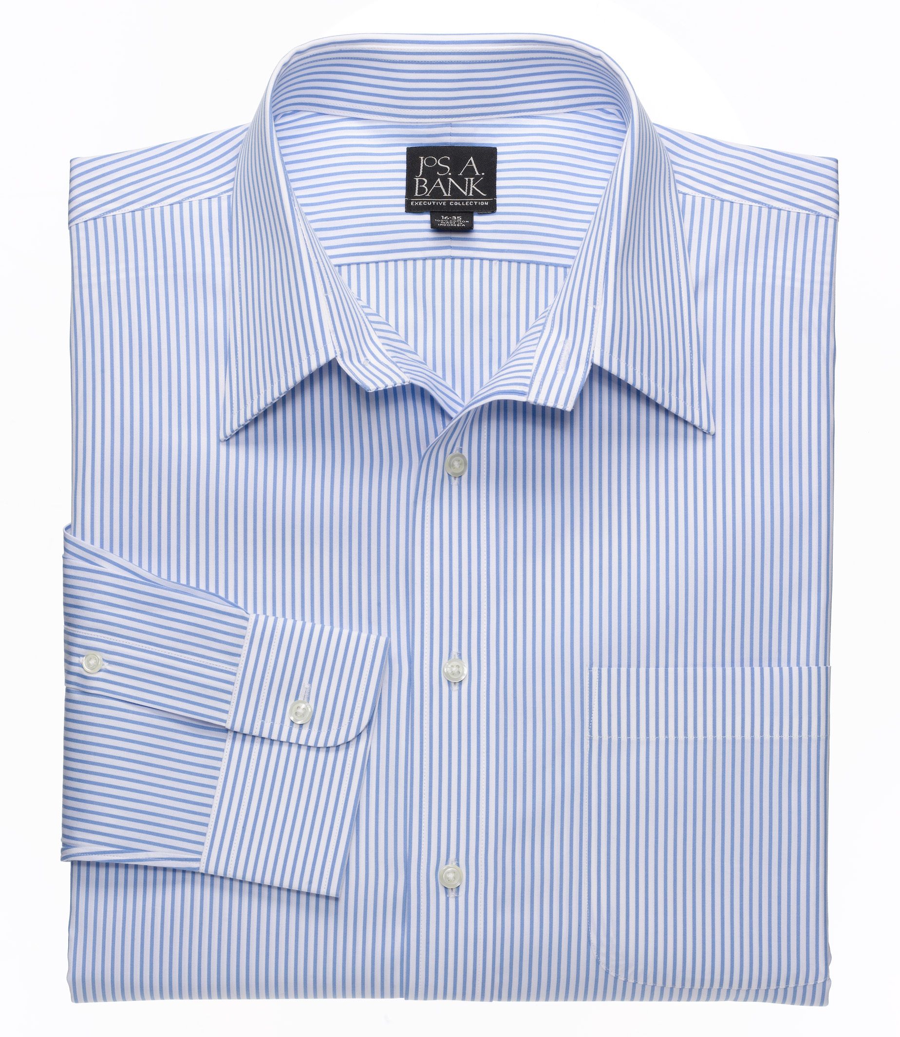 Executive Point Collar Stripe Dress Shirt