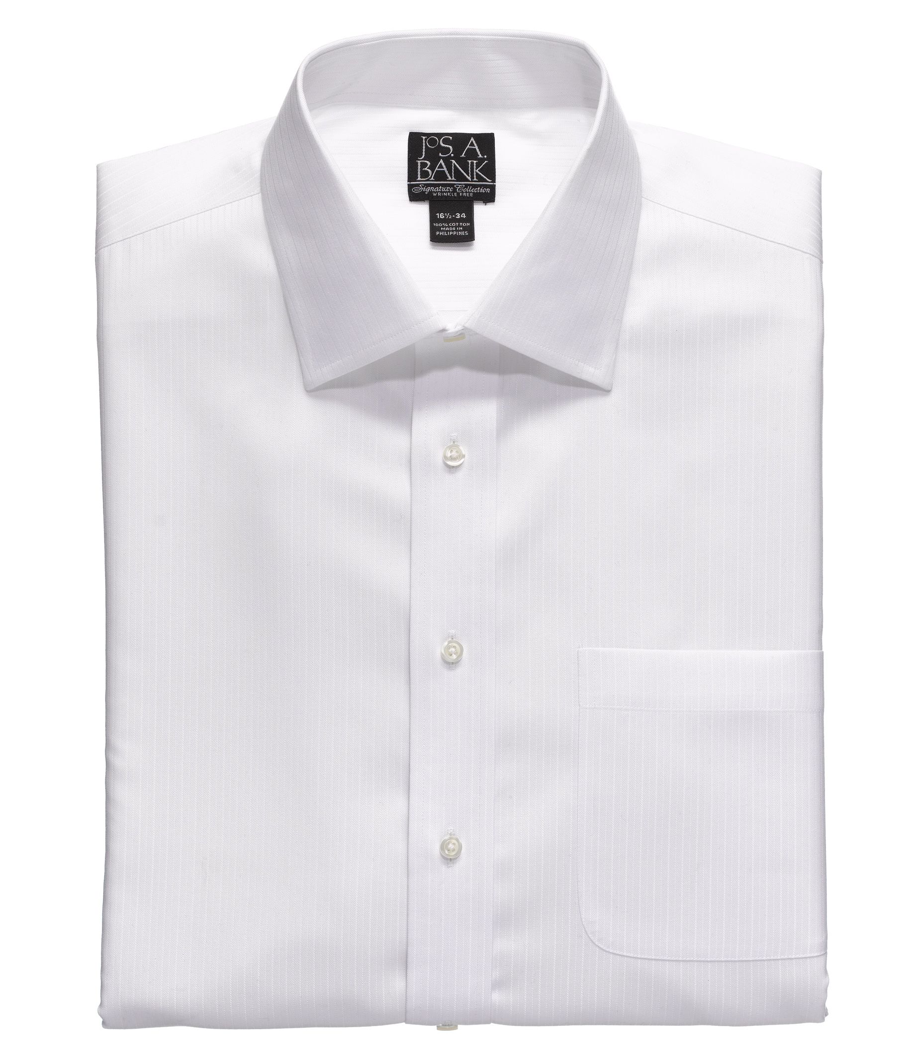 Signature Wrinkle-Free Spread Collar Barrel Cuff Stripe Dress Shirt