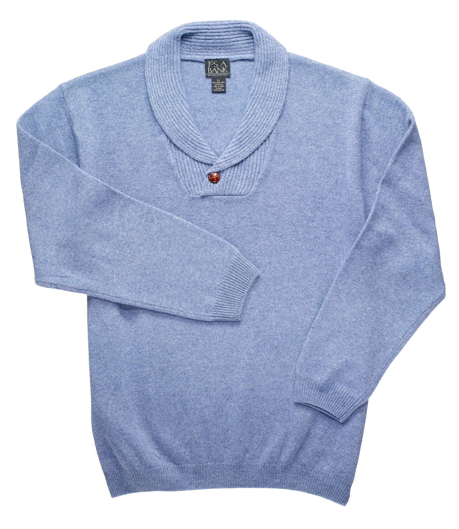 Fine Lambswool Shawl Collar Sweater
