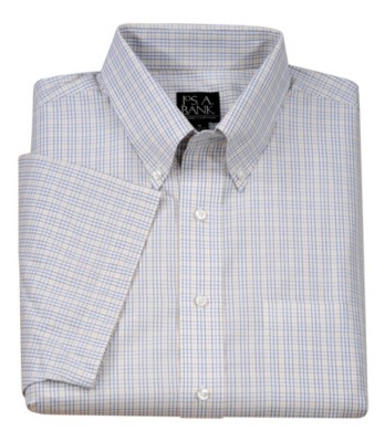 JoS. A. Bank Traveler S/s Buttondown Patterned Cot...