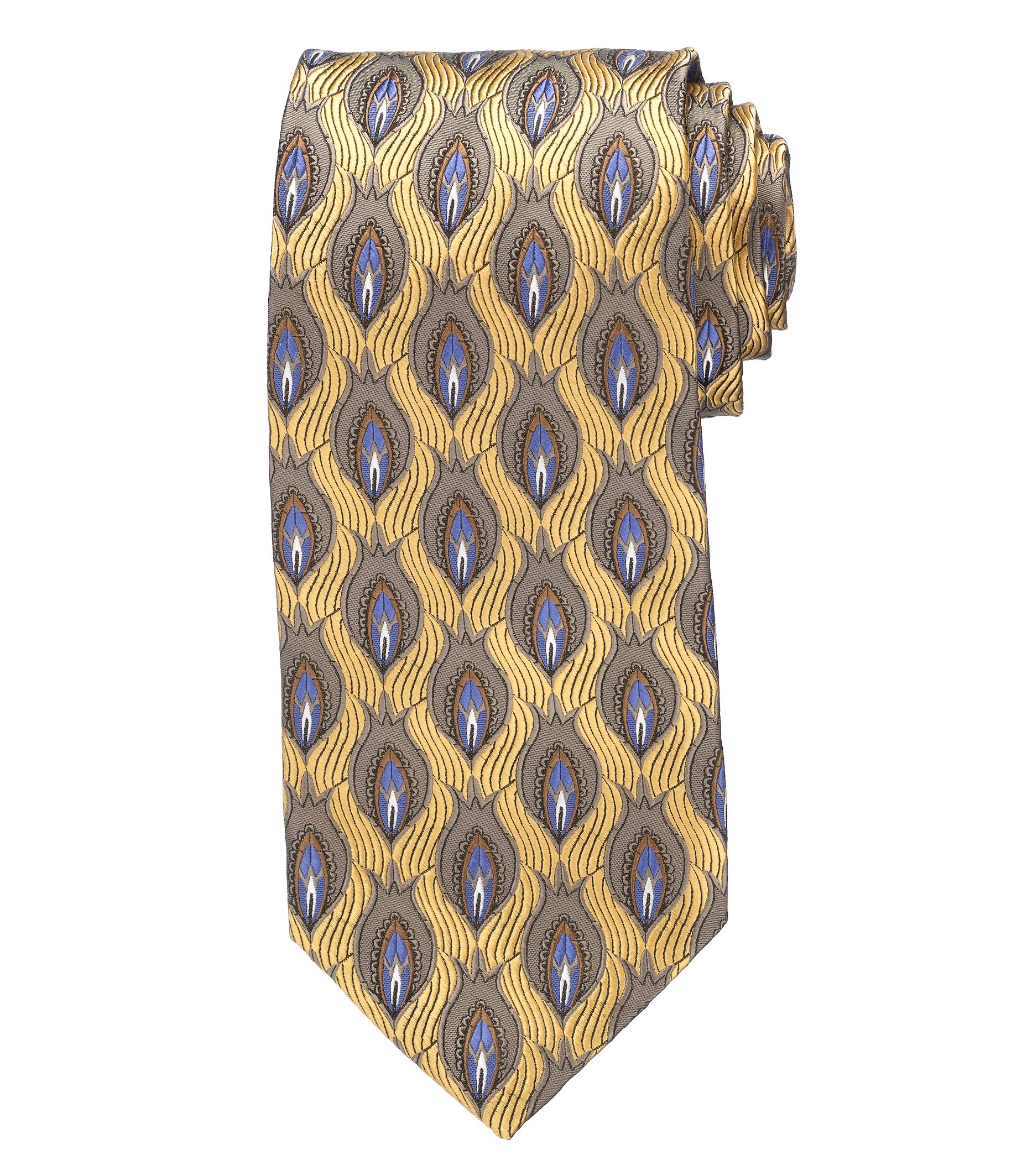 Signature Gold Large Feathers Tie- Buy 1, Get 2nd 25% Off and 3rd FREE!