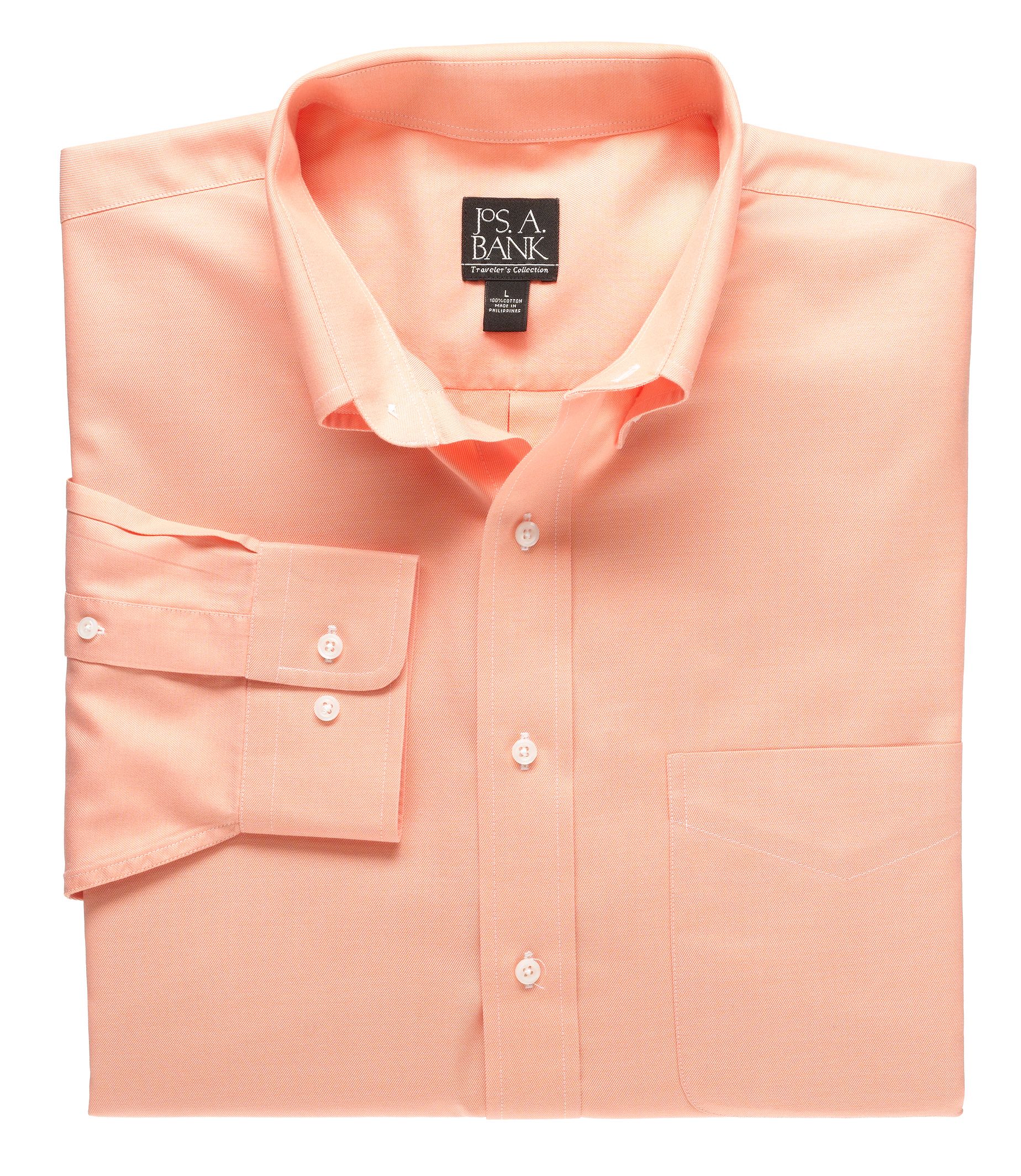 Traveler Tailored Fit Herringbone Sportshirt