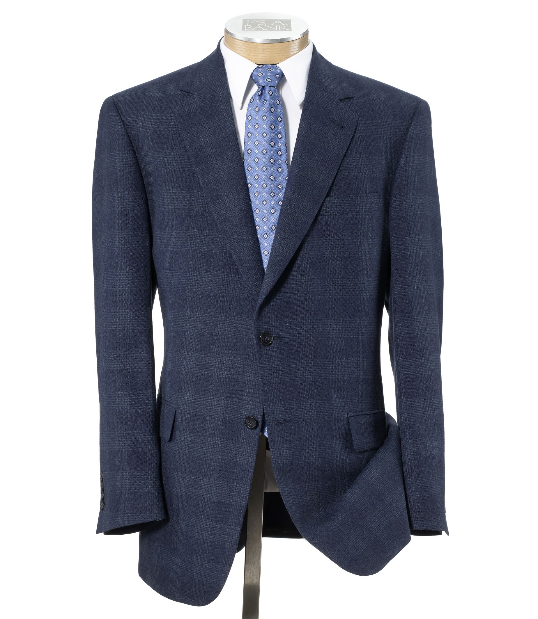 Tropical Blend 2-Button Linen/Wool Plaid Sportcoat