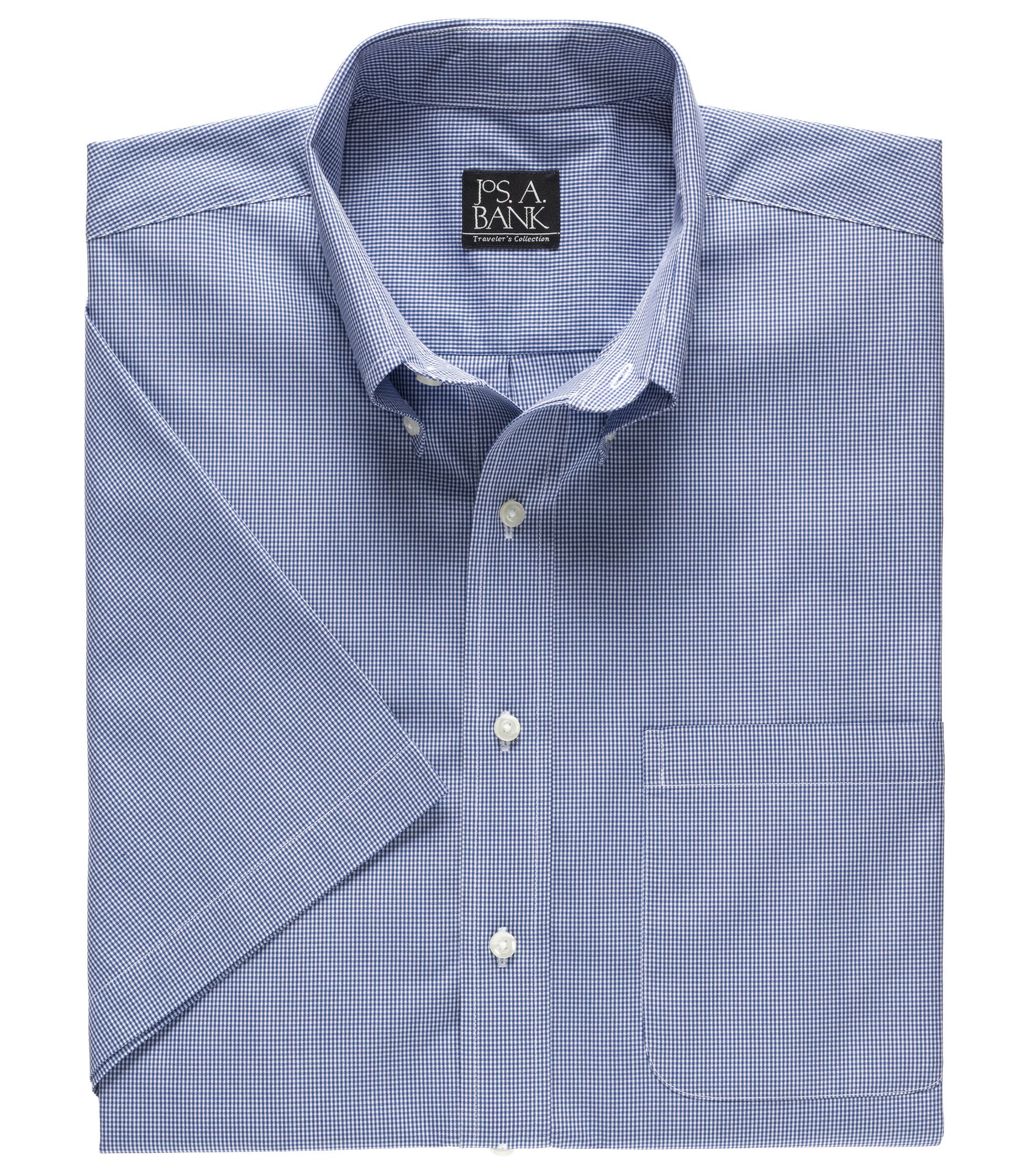 Traveler S/S Buttondown Patterned Cotton Sportshirt