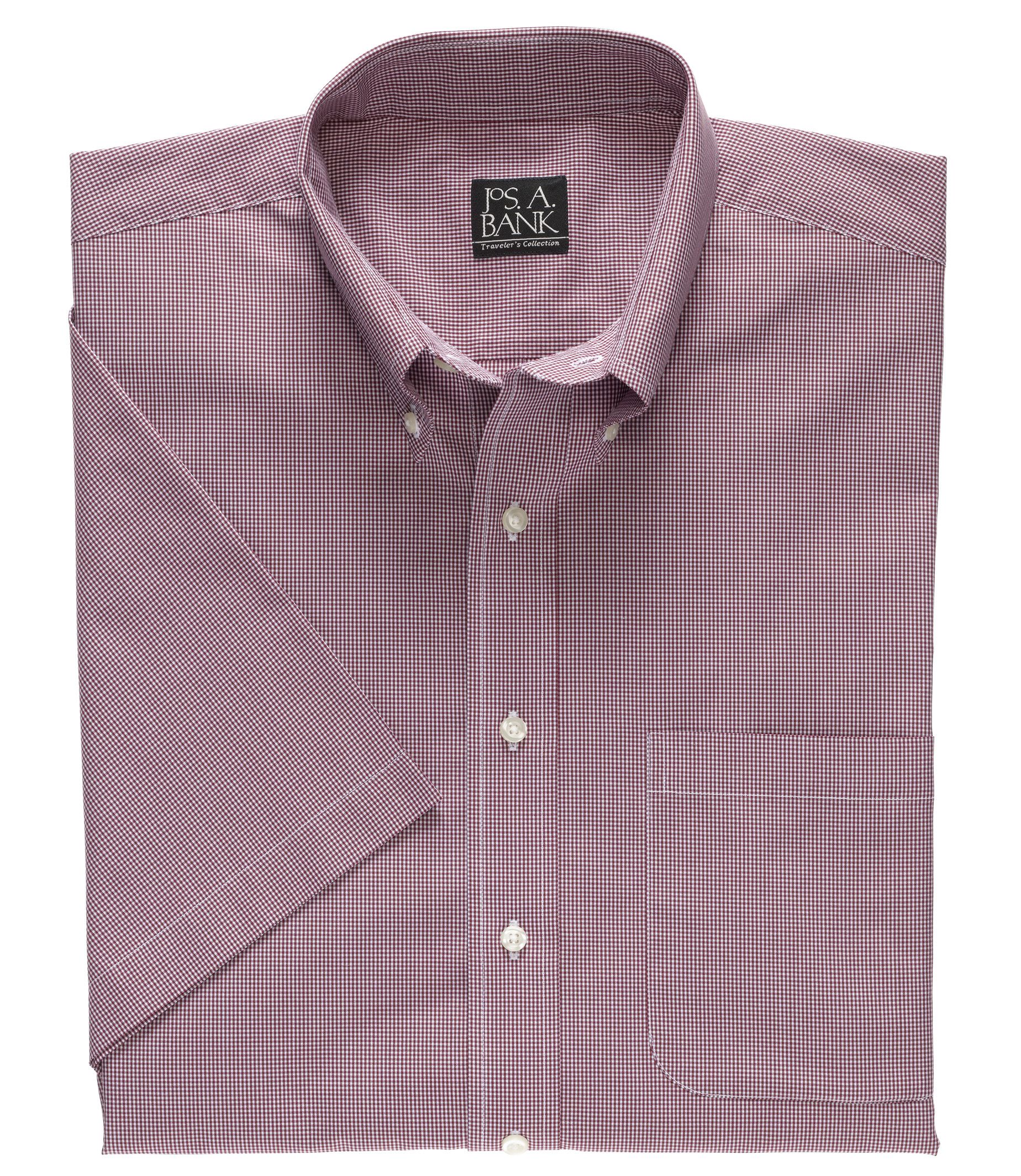 Traveler S/S Buttondown Patterned Cotton Sportshirt