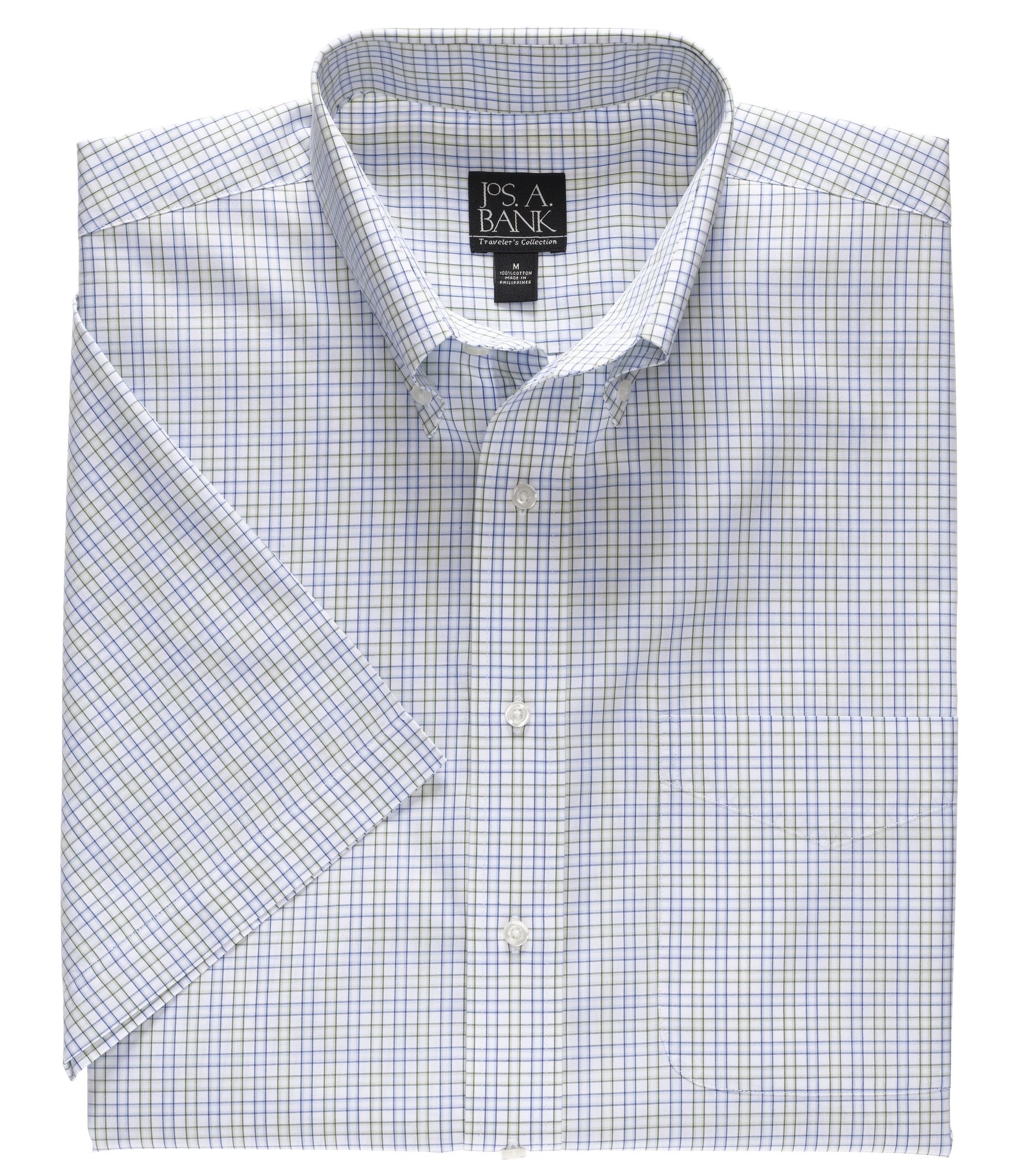 Traveler S/S Buttondown Patterned Cotton Sportshirt