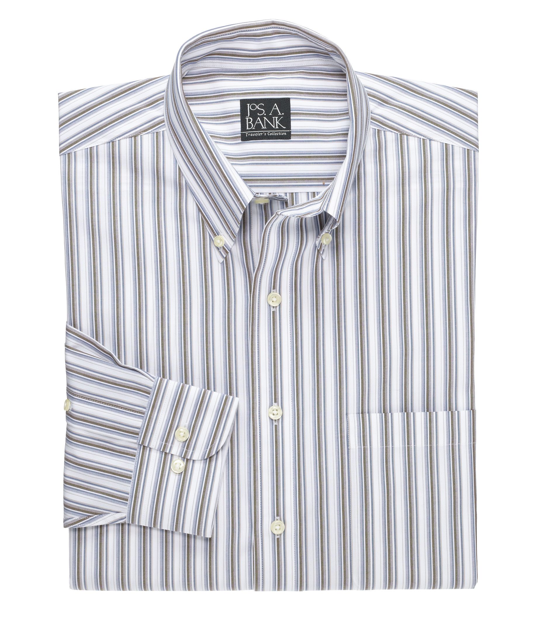 Traveler Patterned Poplin Buttondown Collar Sportshirt Big/Tall