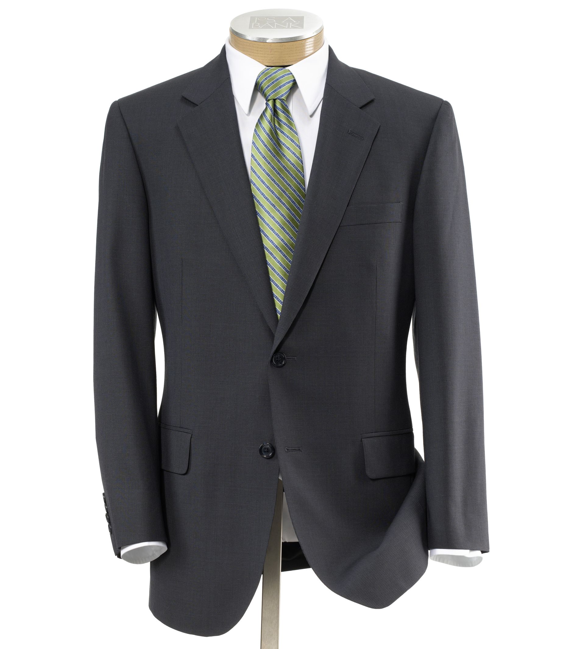 Executive 2-Button Pattern Wool Suit