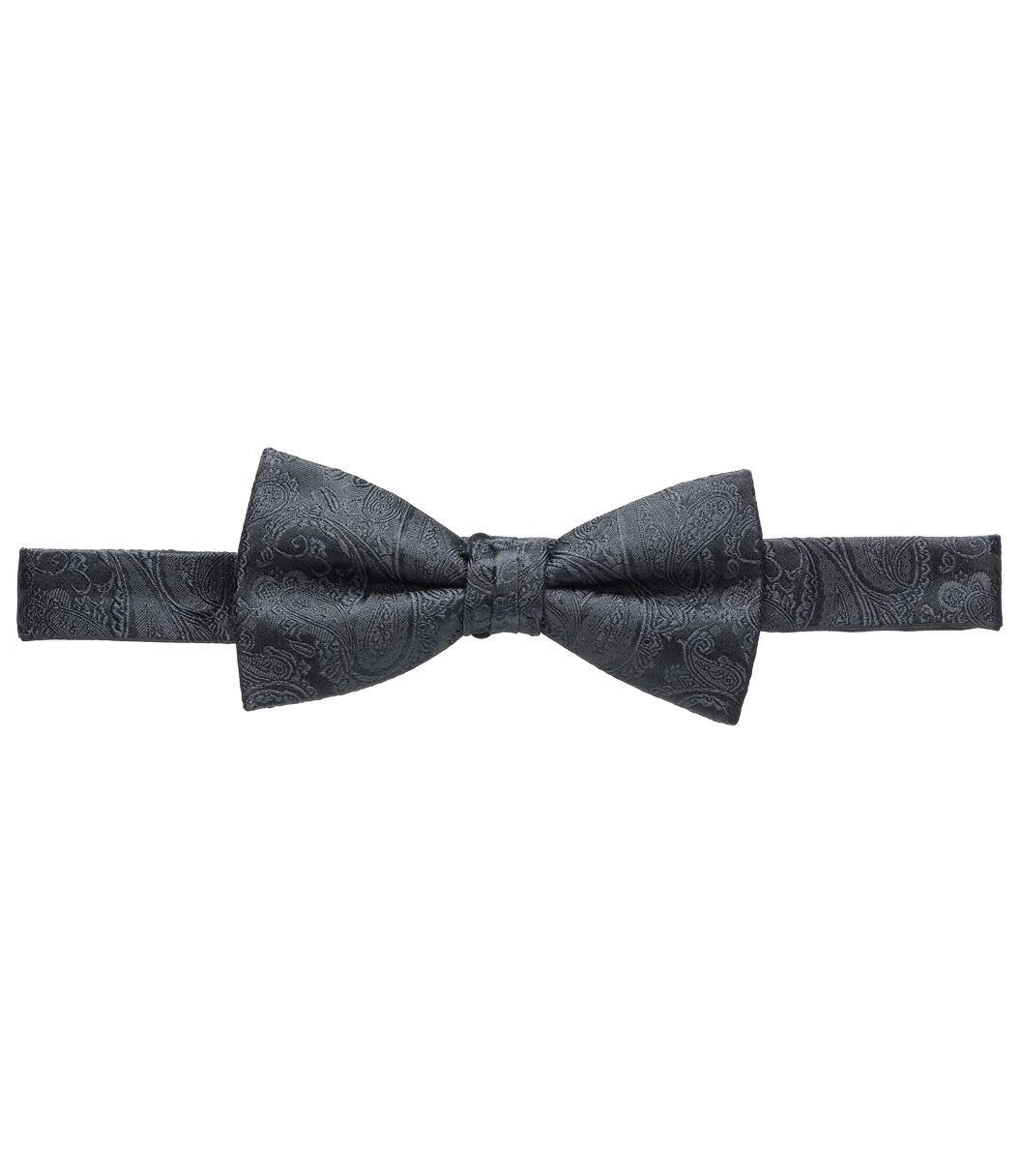 Black Tonal Paisley Bowtie