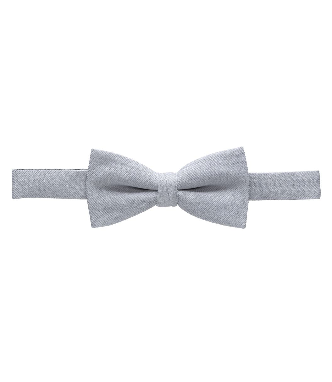 Silver Twill Bowtie
