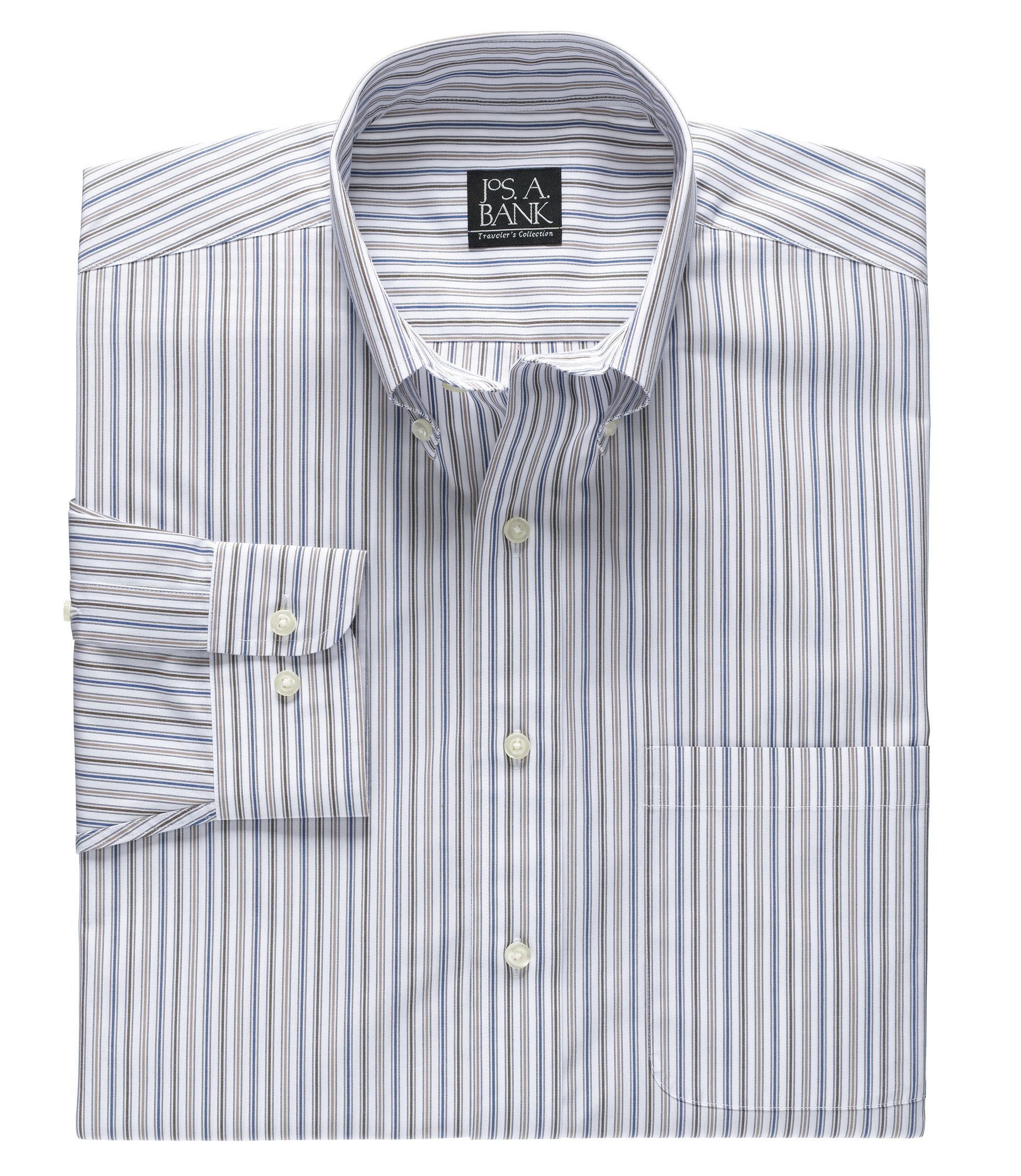 Traveler Patterned Poplin Buttondown Collar Sportshirt