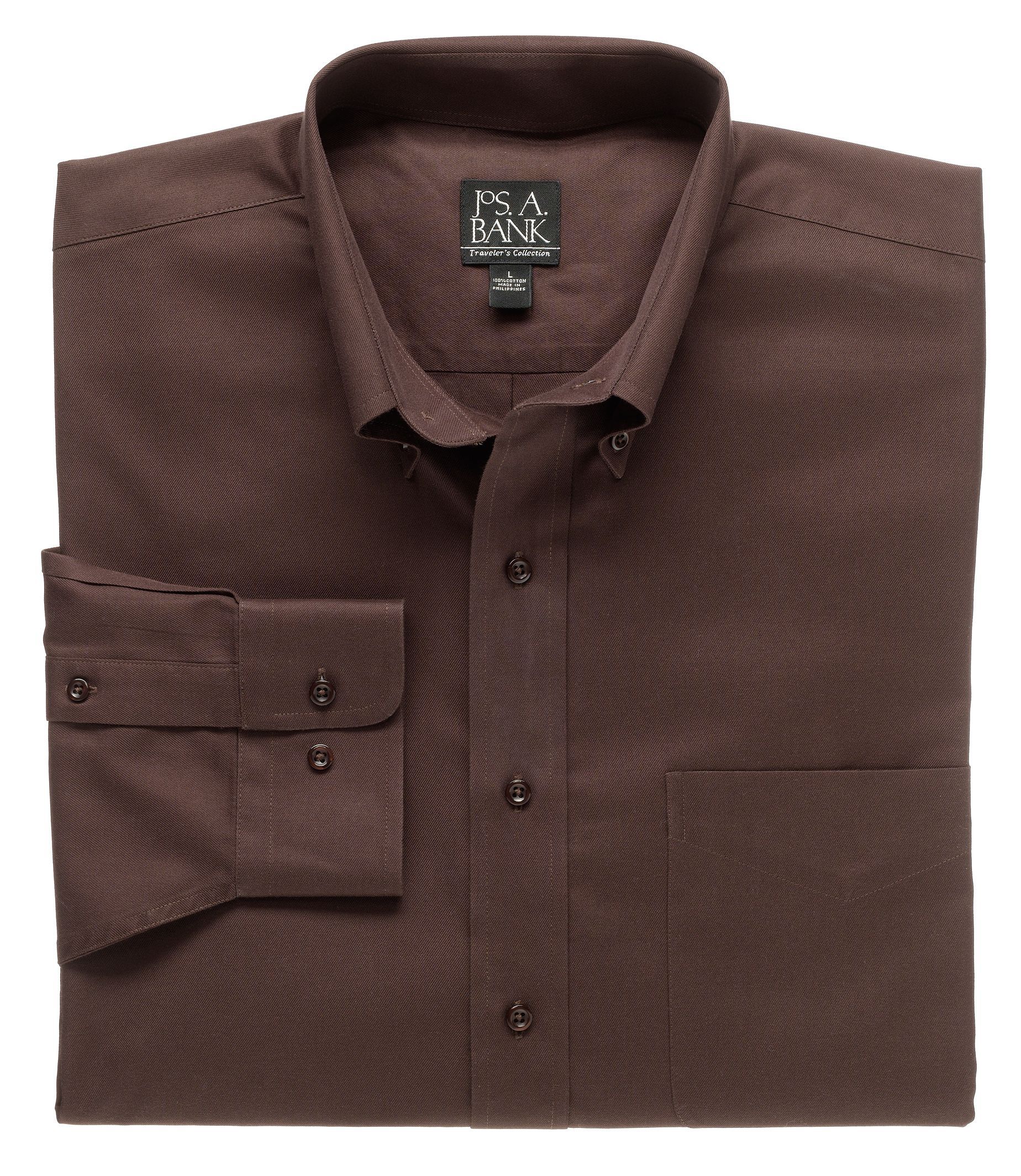 Twill Long-Sleeve Cotton Traveler Sportshirts Big or Tall