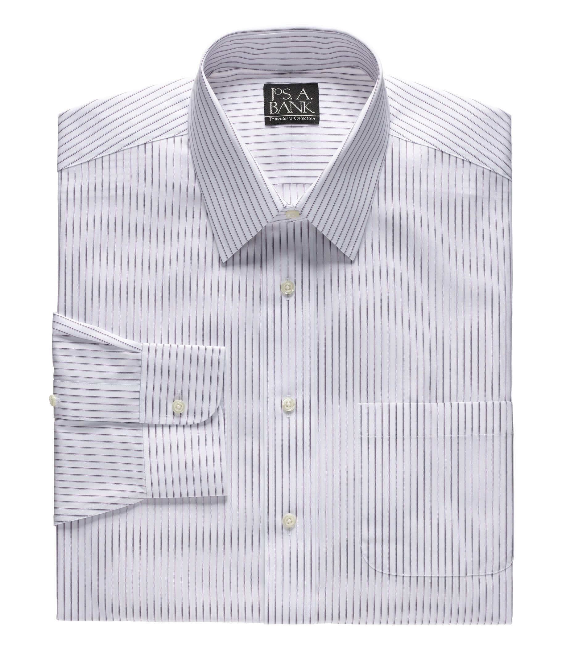 Traveler Point Collar Pattern Dress Shirt
