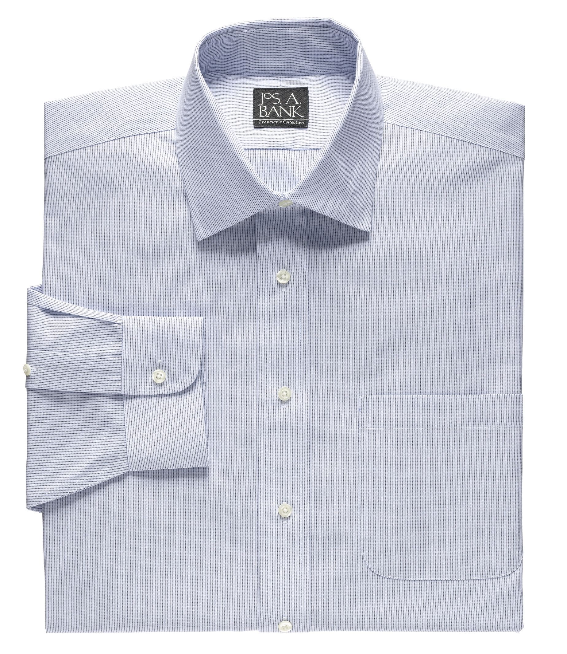 Traveler Spread Collar Stripe Dress Shirt Big or Tall- 2 for $139.99