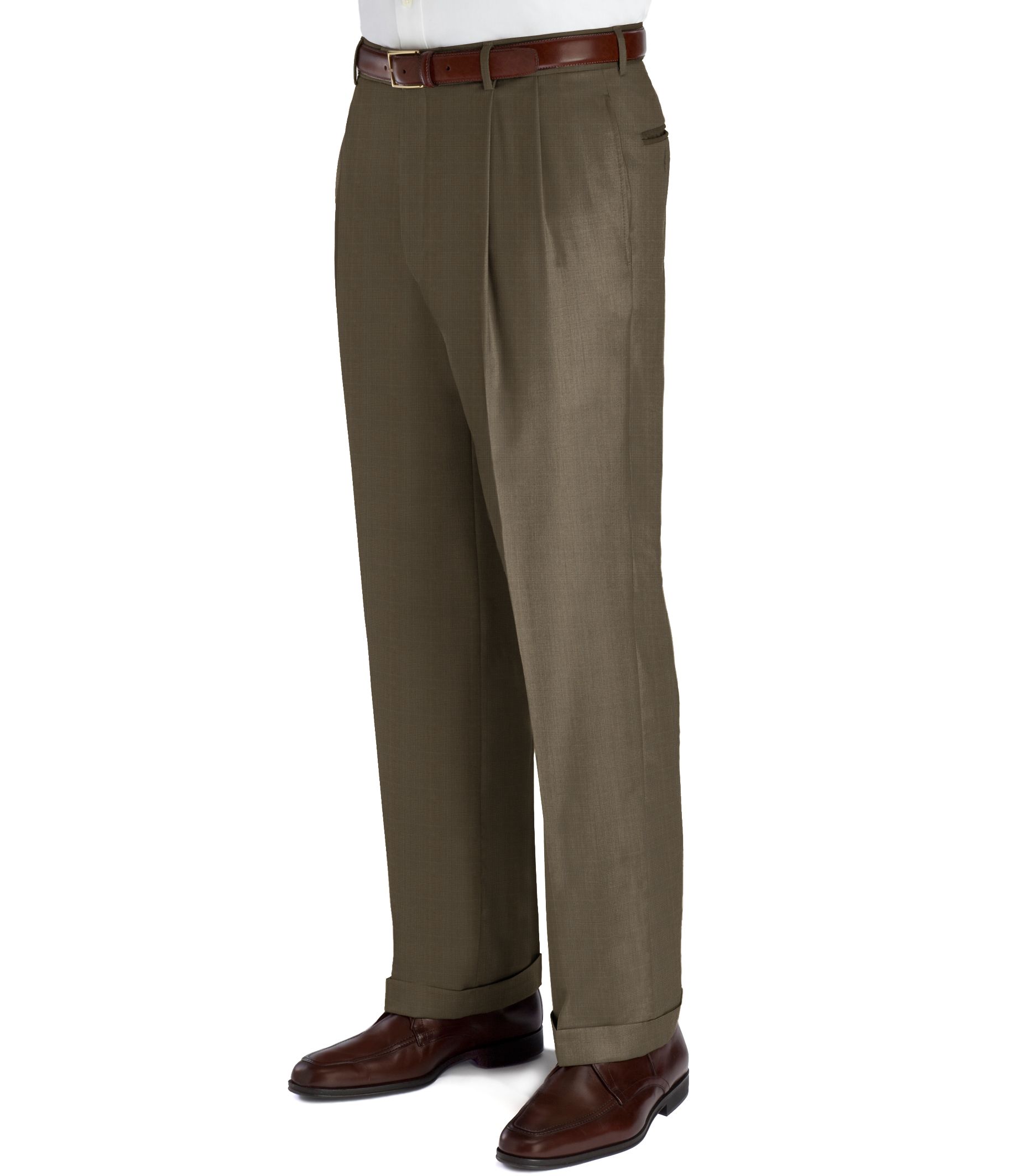Signature Wool Pleated Trousers