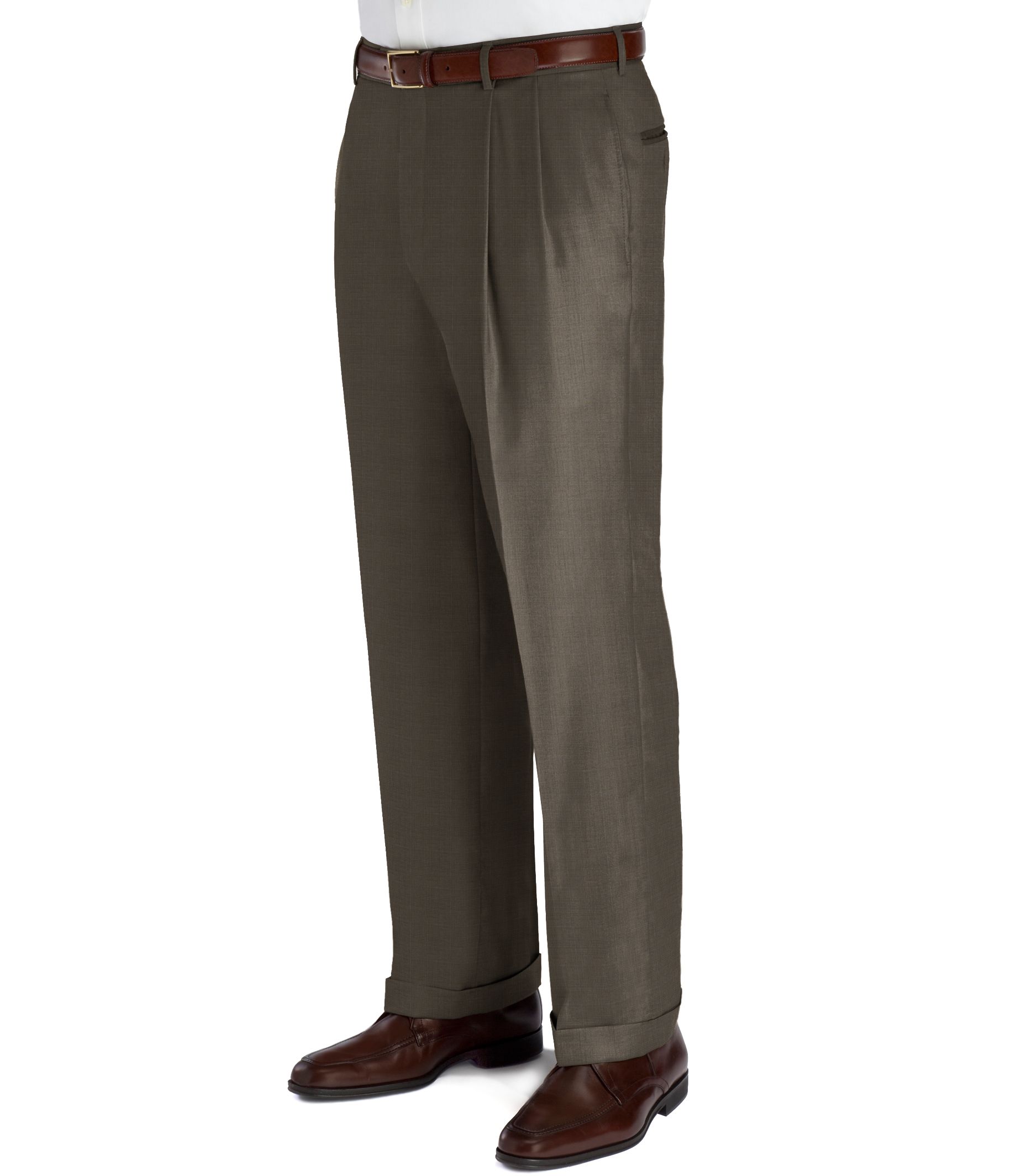 Signature Wool Pleated Trousers