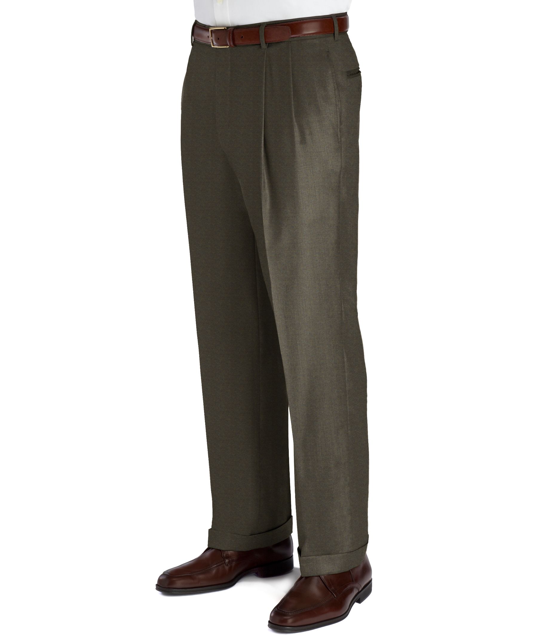 Signature Wool Milled Trousers Pleated