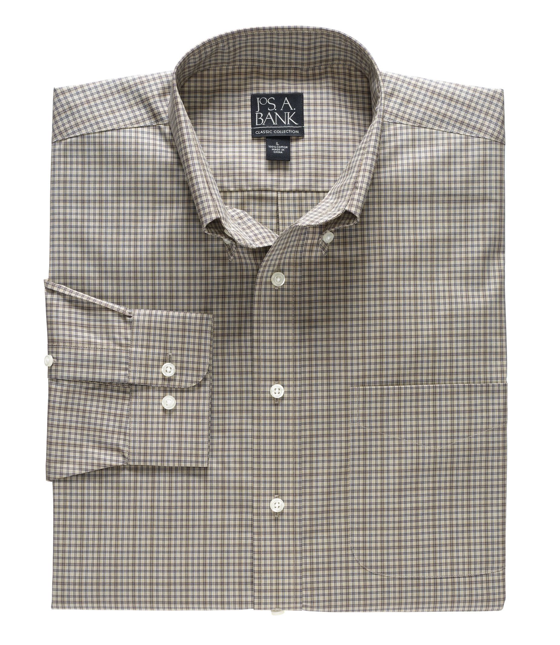 Factory Long Sleeve Easy Care Poplin Sportshirt
