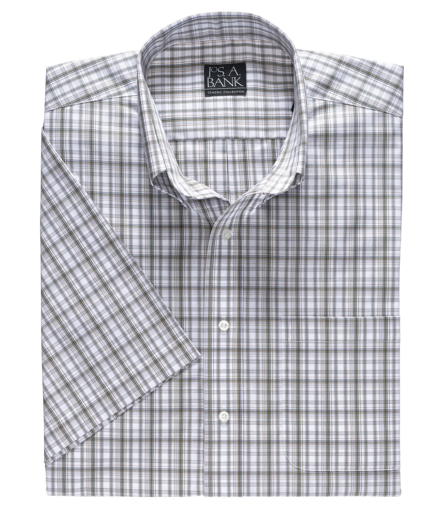 Factory Short Sleeve Easy Care Poplin Sportshirt