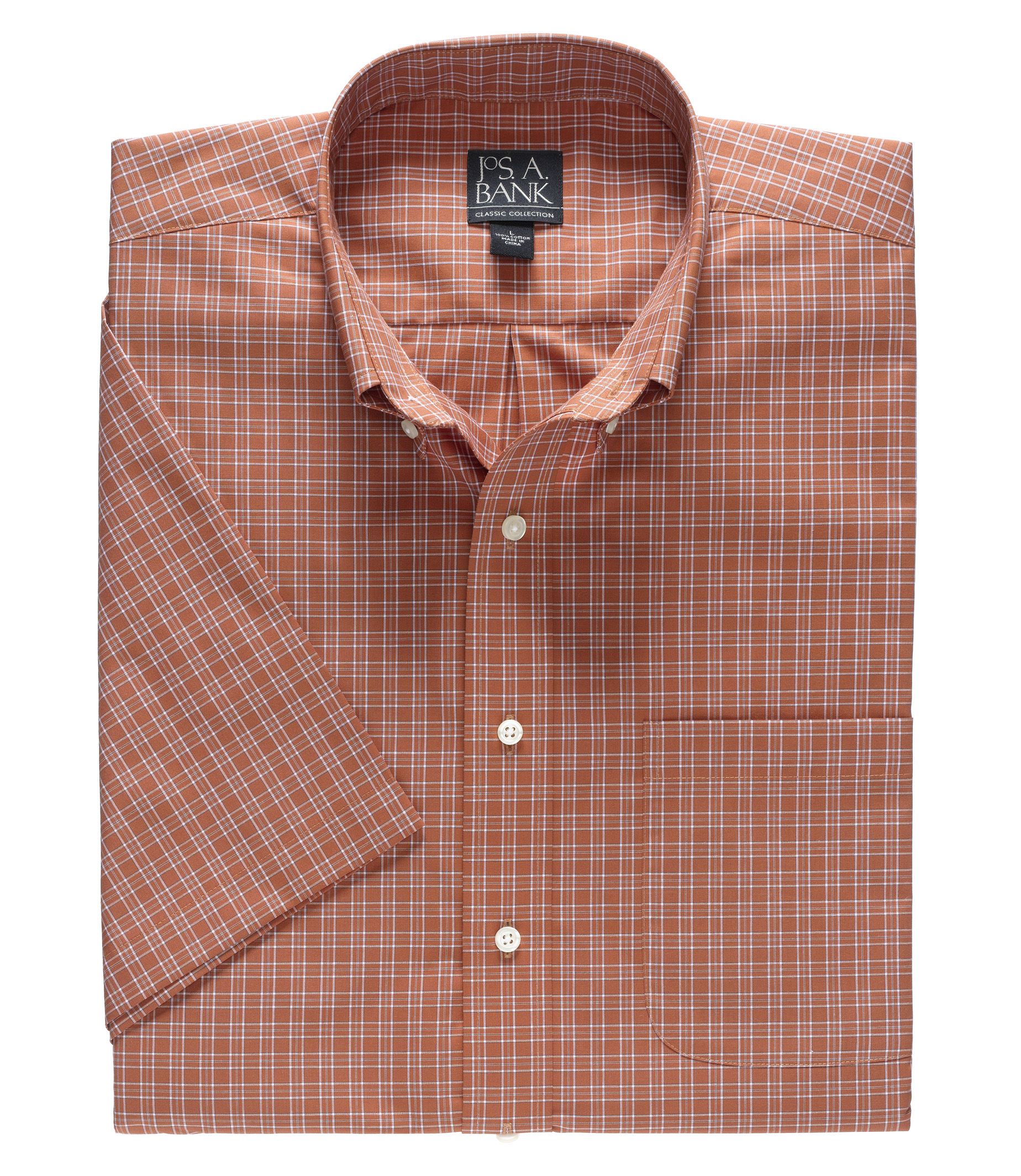 Factory Short Sleeve Easy Care Poplin Sportshirt