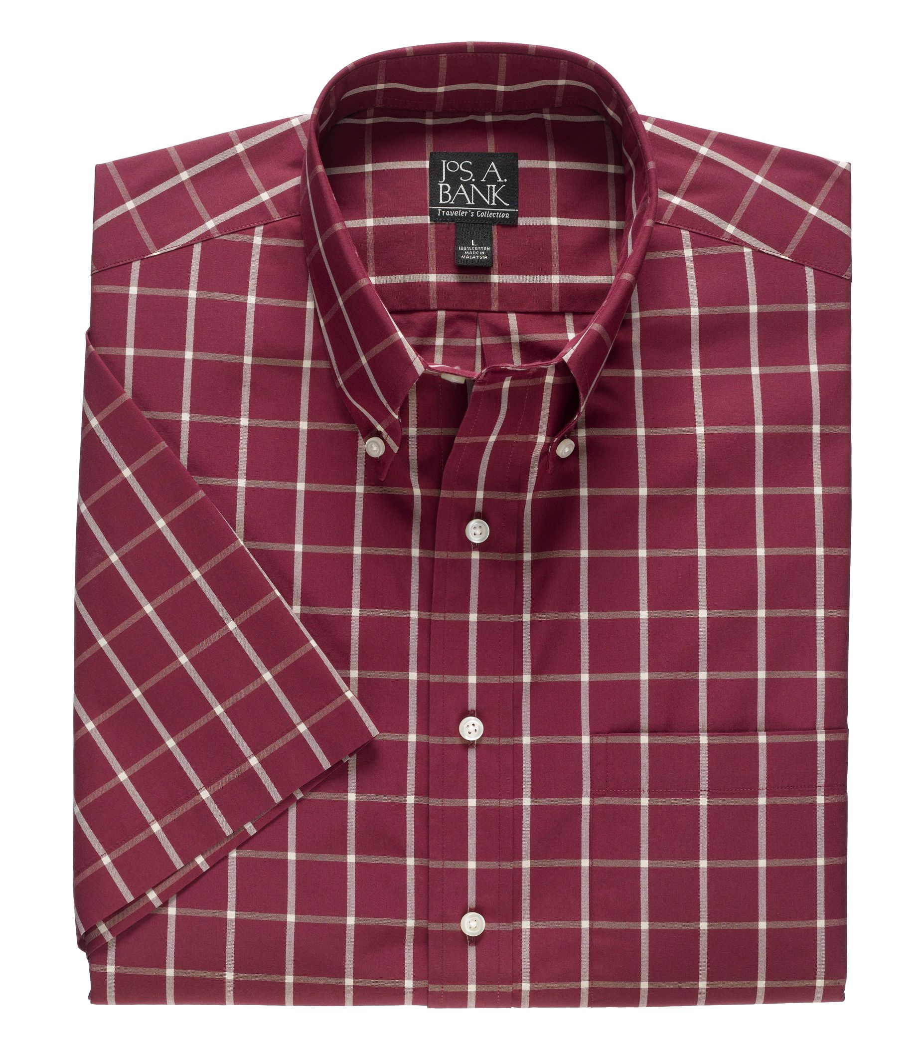 Traveler S/S Buttondown Patterned Cotton Sportshirt