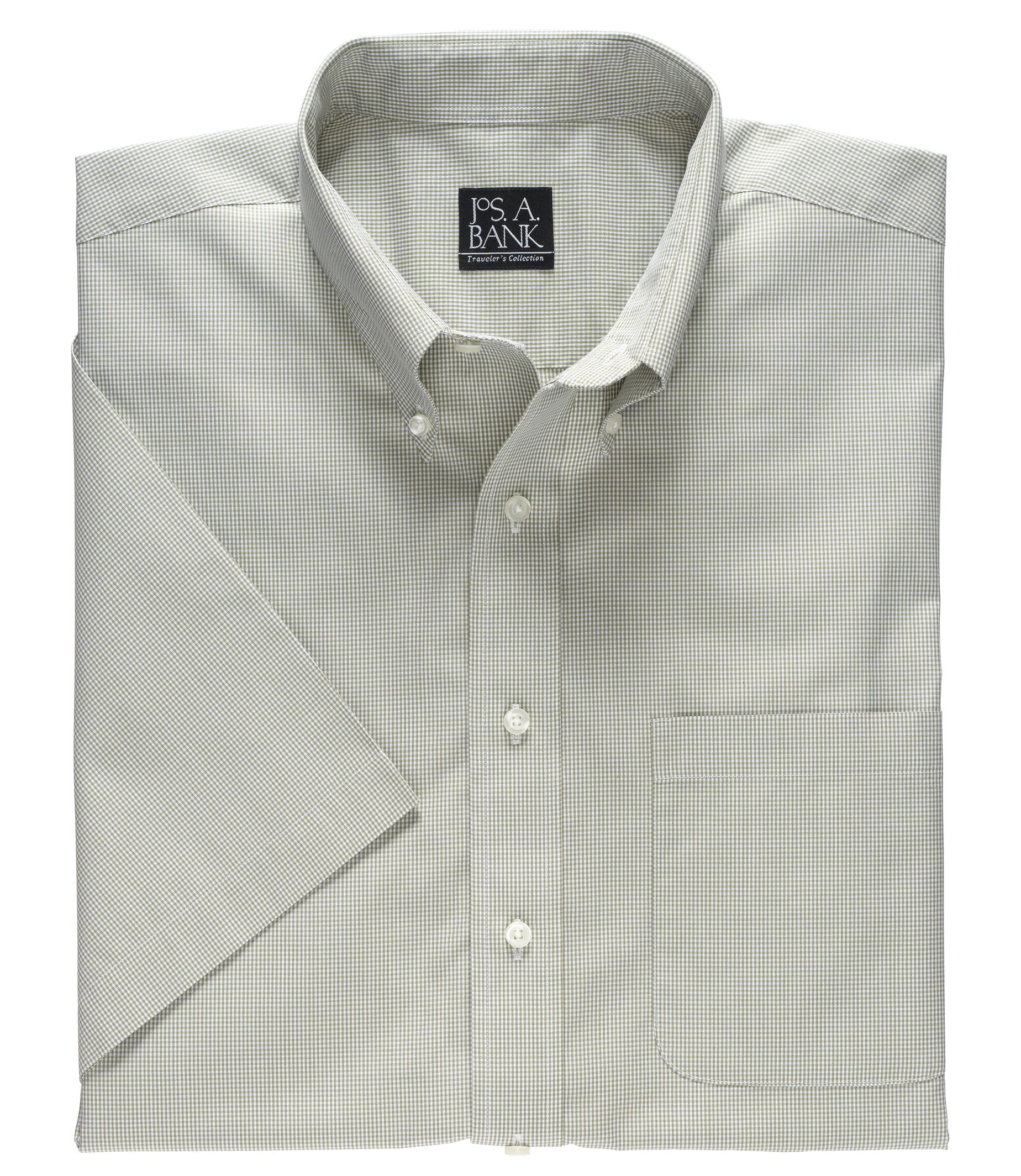 Traveler S/S Buttondown Patterned Cotton Sportshirt