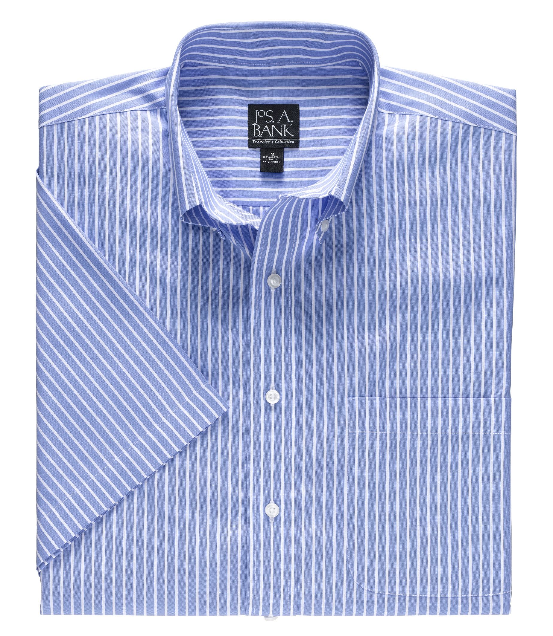 Traveler S/S Buttondown Patterned Cotton Sportshirt