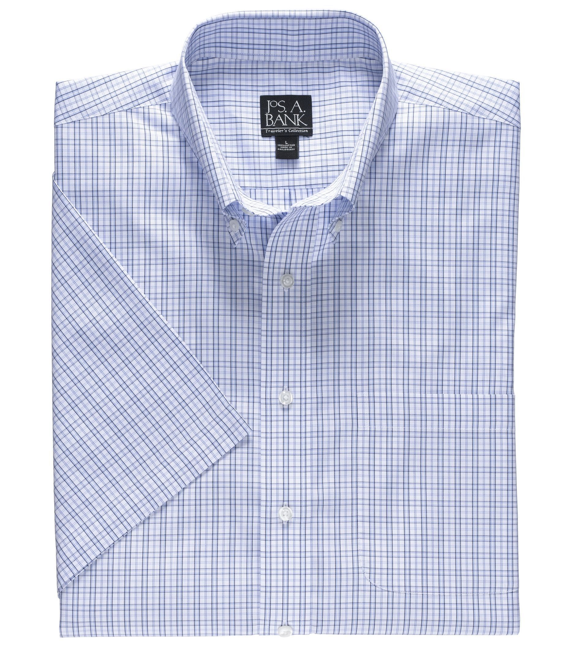 Traveler S/S Buttondown Patterned Cotton Sportshirt
