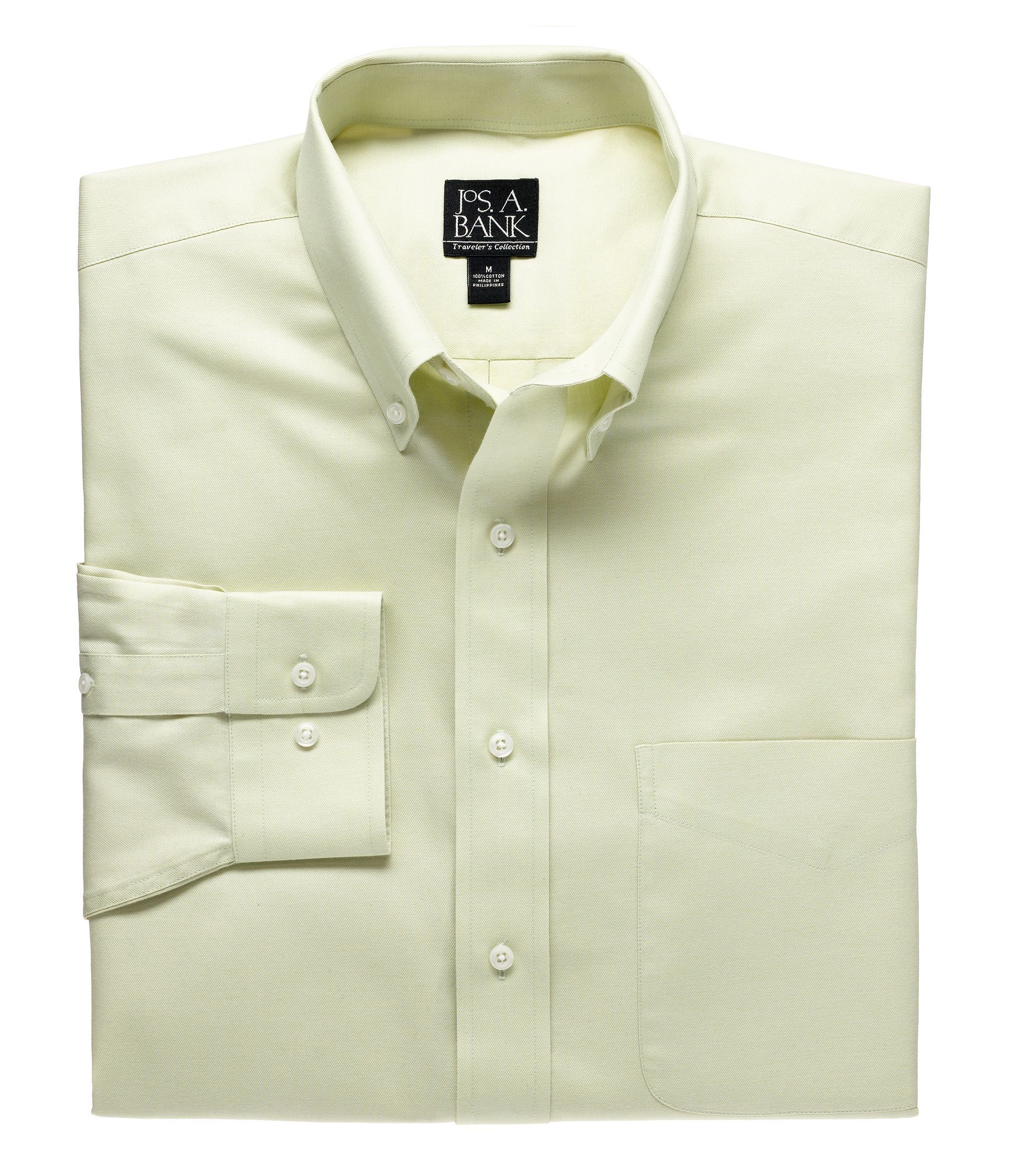 Traveler Solid Twill Buttondown Sportshirt Big or Tall
