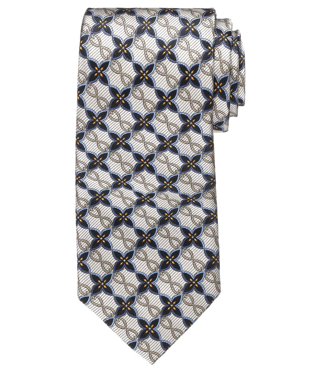 Signature Gold Taupe Floral Tie