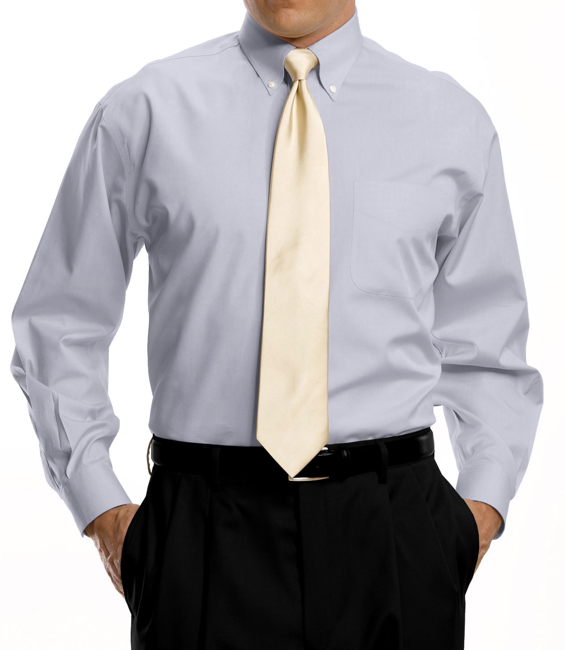 Factory Store Non-Iron Standard Fit Button Down Collar Dress Shirt